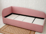 Кровать мягкая Денди на щитах розовый