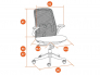 Кресло офисное Mesh-10 серый