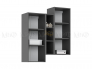 Шкаф подвесной комбинированный Оскар Графит Софт