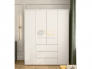 Шкаф 4-хстворчатый с 3-мя ящиками Прайм белый