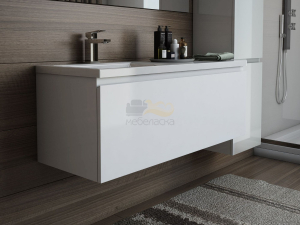 Тумба с раковиной слева Dallas Luxe 1200 навесная 1 длинный ящик