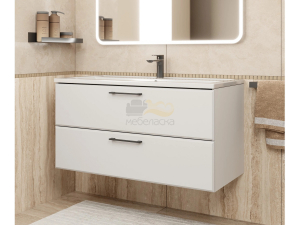 Тумба с раковиной Uperwood Foster белая 100 см