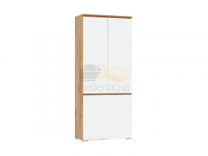 Шкаф 2С2ЗР без зеркала Гретта дуб крафт золотой/белый