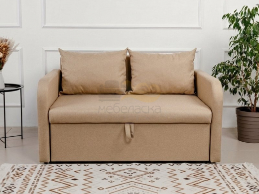 Диван Некст Mini Комфорт с подлокотниками Latte рогожка